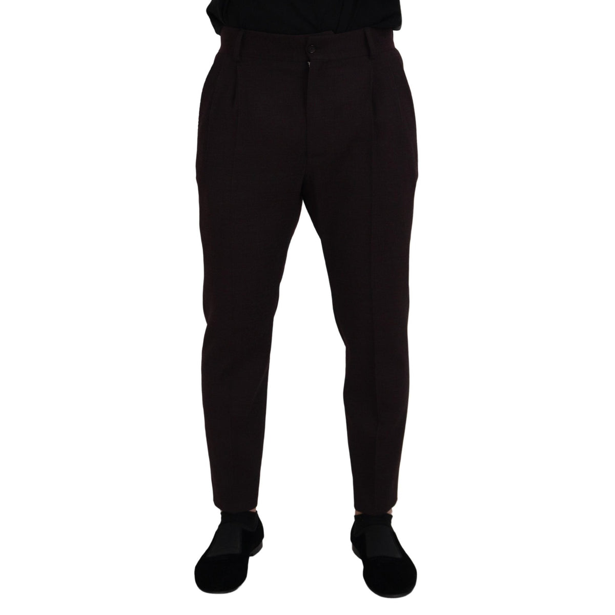 Dolce & Gabbana Brown Cotton Chino Men Pants