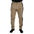 Dolce & Gabbana Brown Black Cotton Chino Men Pants