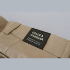 Dolce & Gabbana Brown Black Cotton Chino Men Pants