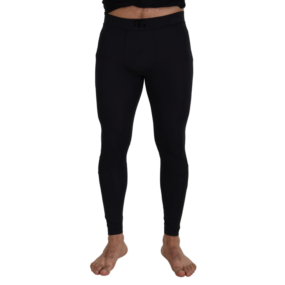 Dolce & Gabbana Black Nylon Slim Fit Stretch Pants
