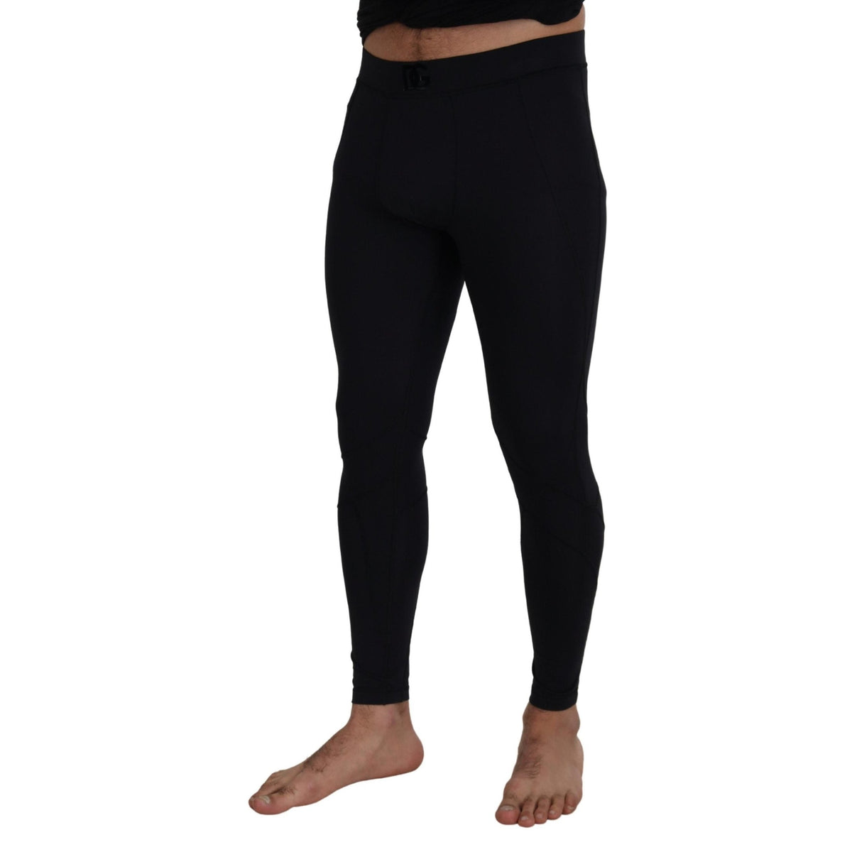 Dolce & Gabbana Black Nylon Slim Fit Stretch Pants