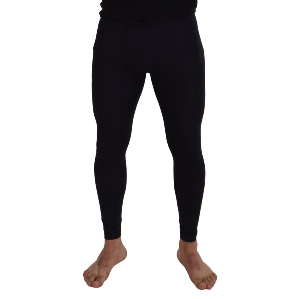 Dolce & Gabbana Black Nylon Slim Fit Stretch Pants