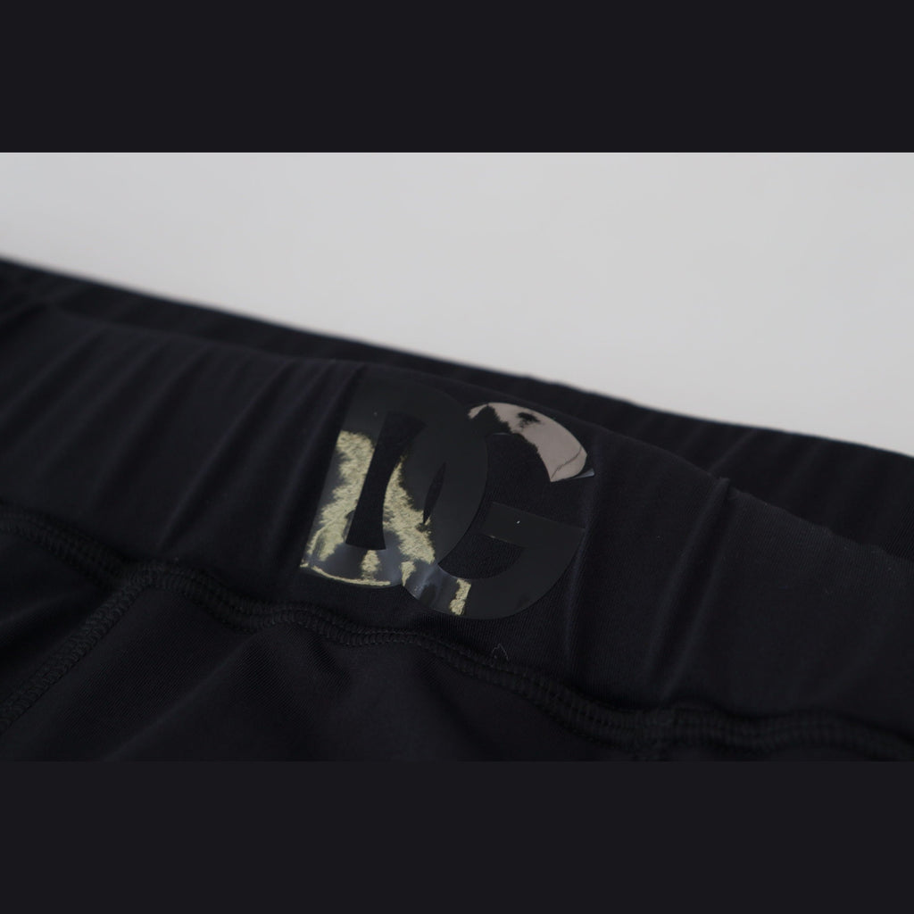 Dolce & Gabbana Black Nylon Slim Fit Stretch Pants