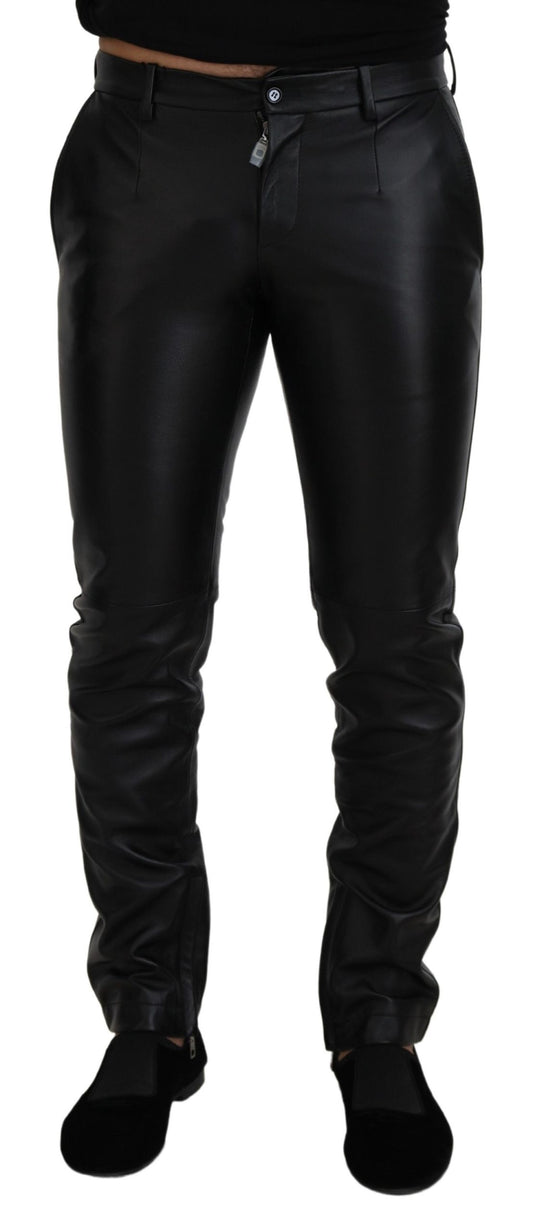 Dolce & Gabbana Black Shiny Stretch Skinny Pants Dolce & Gabbana