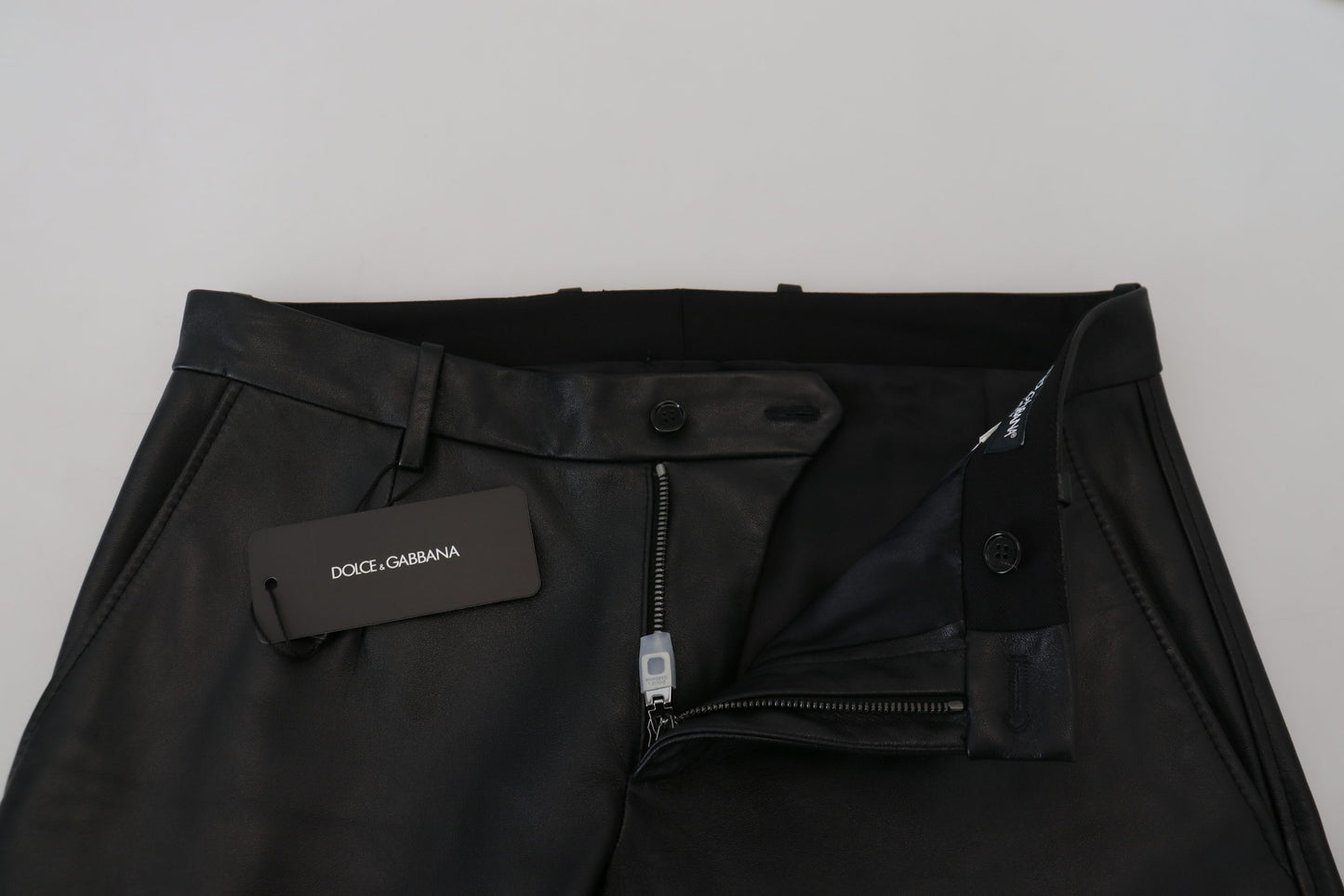 Dolce & Gabbana Black Shiny Stretch Skinny Pants Dolce & Gabbana