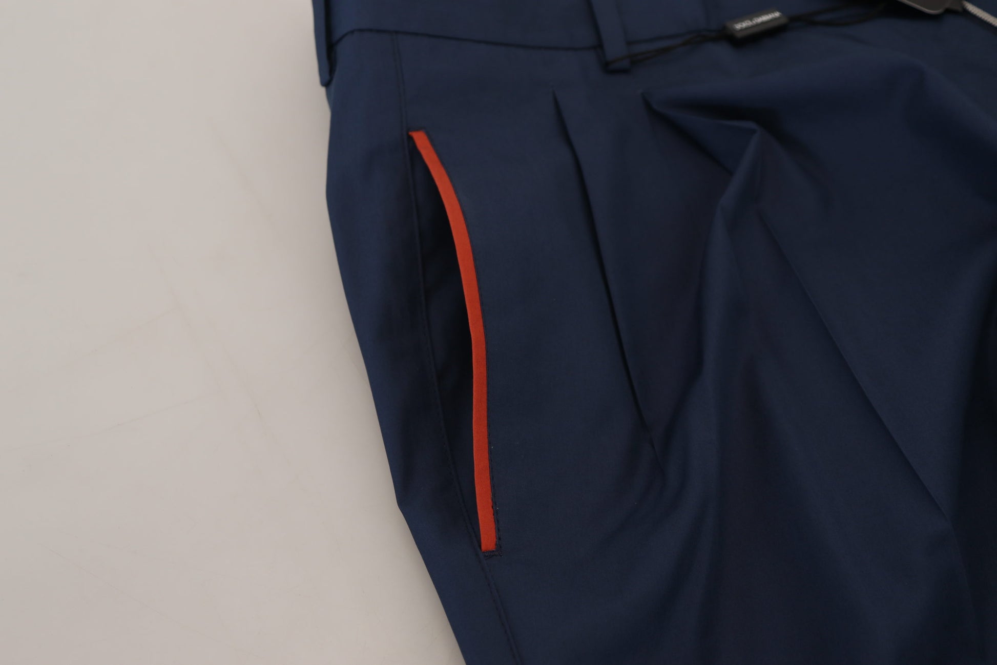 Dolce & Gabbana Blue Cotton Chino Formal Pants Dolce & Gabbana