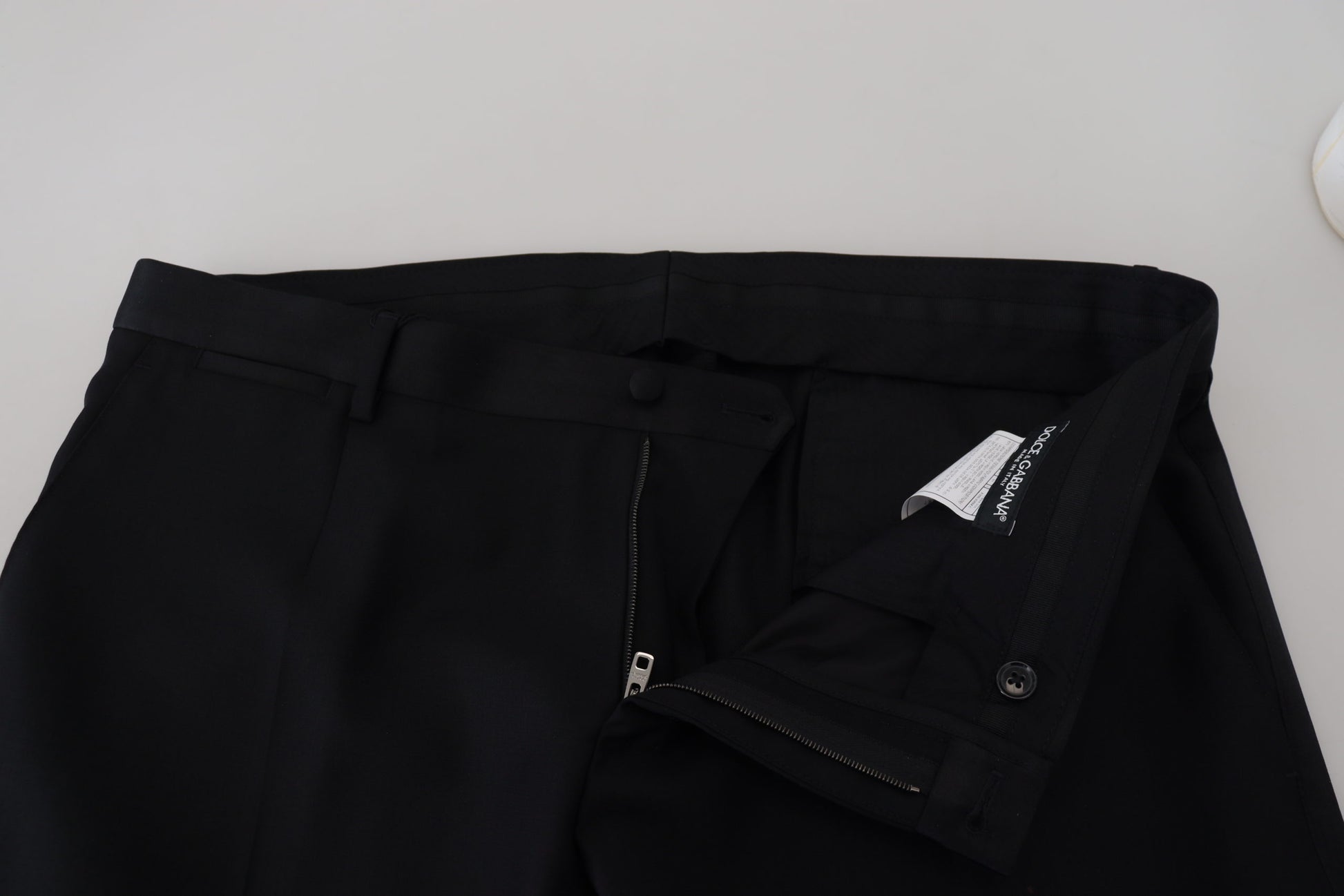Dolce & Gabbana Black Wool Chino Formal Pants Dolce & Gabbana