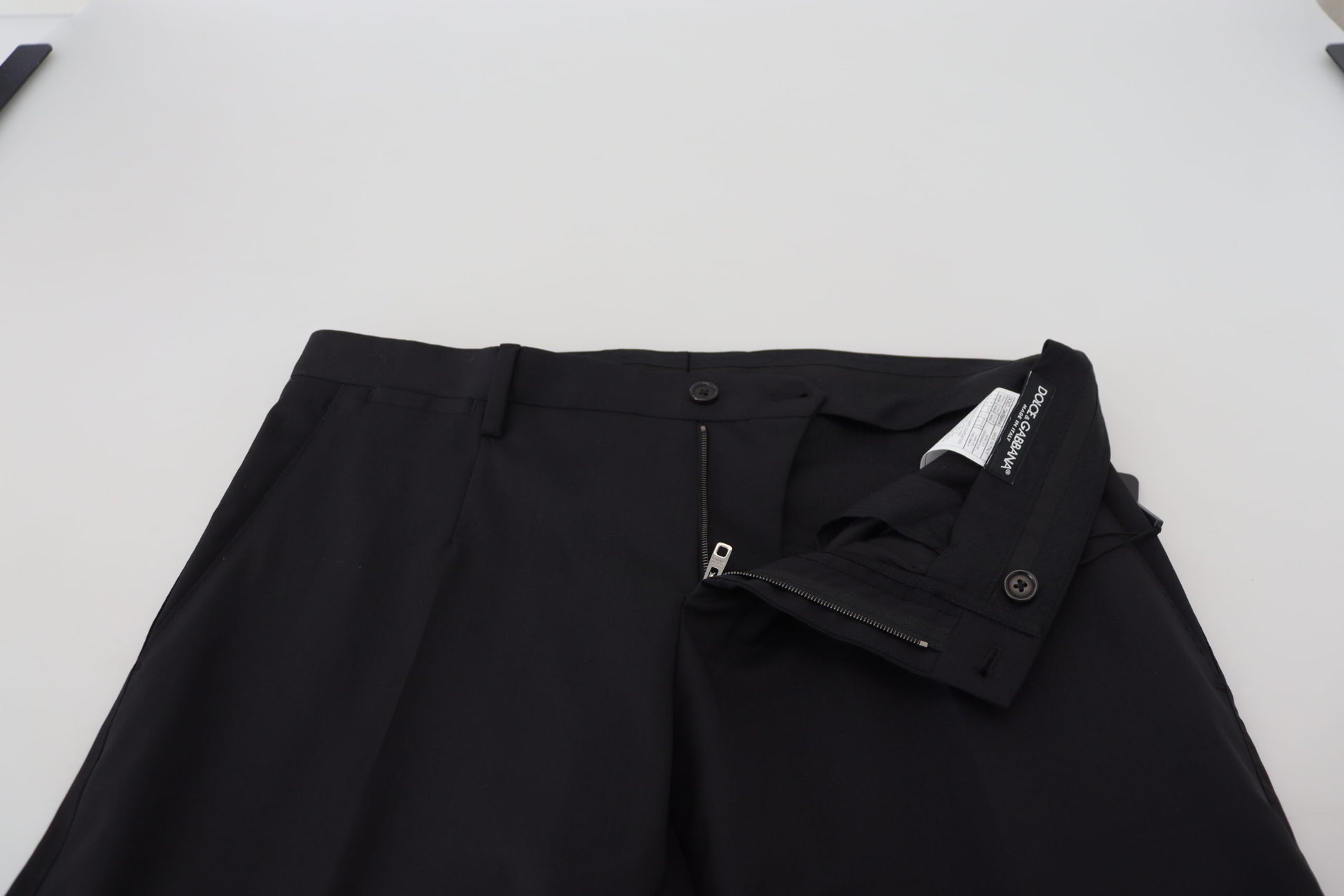 Dolce & Gabbana Black Wool Chino Formal Pants Dolce & Gabbana