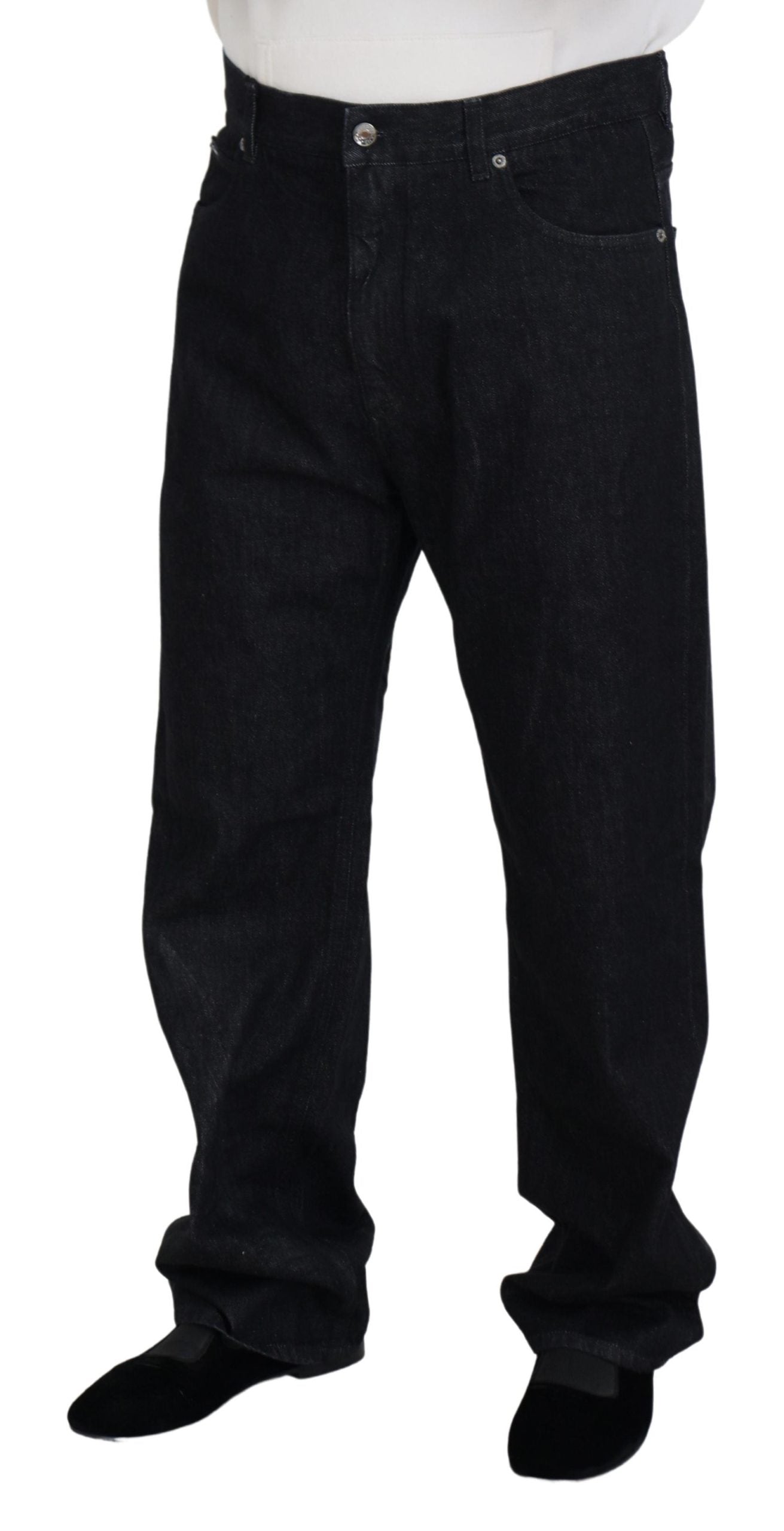 Dolce & Gabbana Black Washed Cotton Men Casual Denim Jeans Dolce & Gabbana