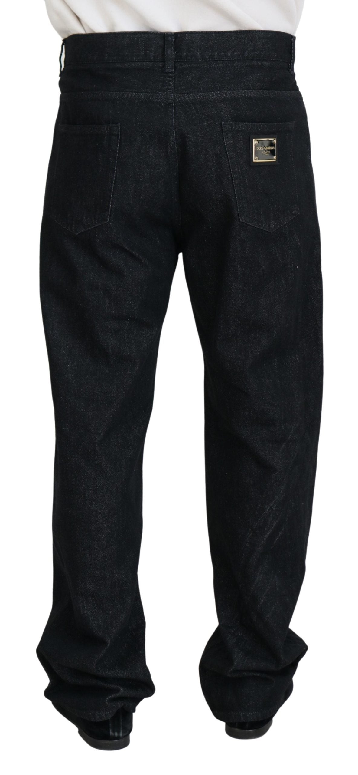 Dolce & Gabbana Black Washed Cotton Men Casual Denim Jeans Dolce & Gabbana