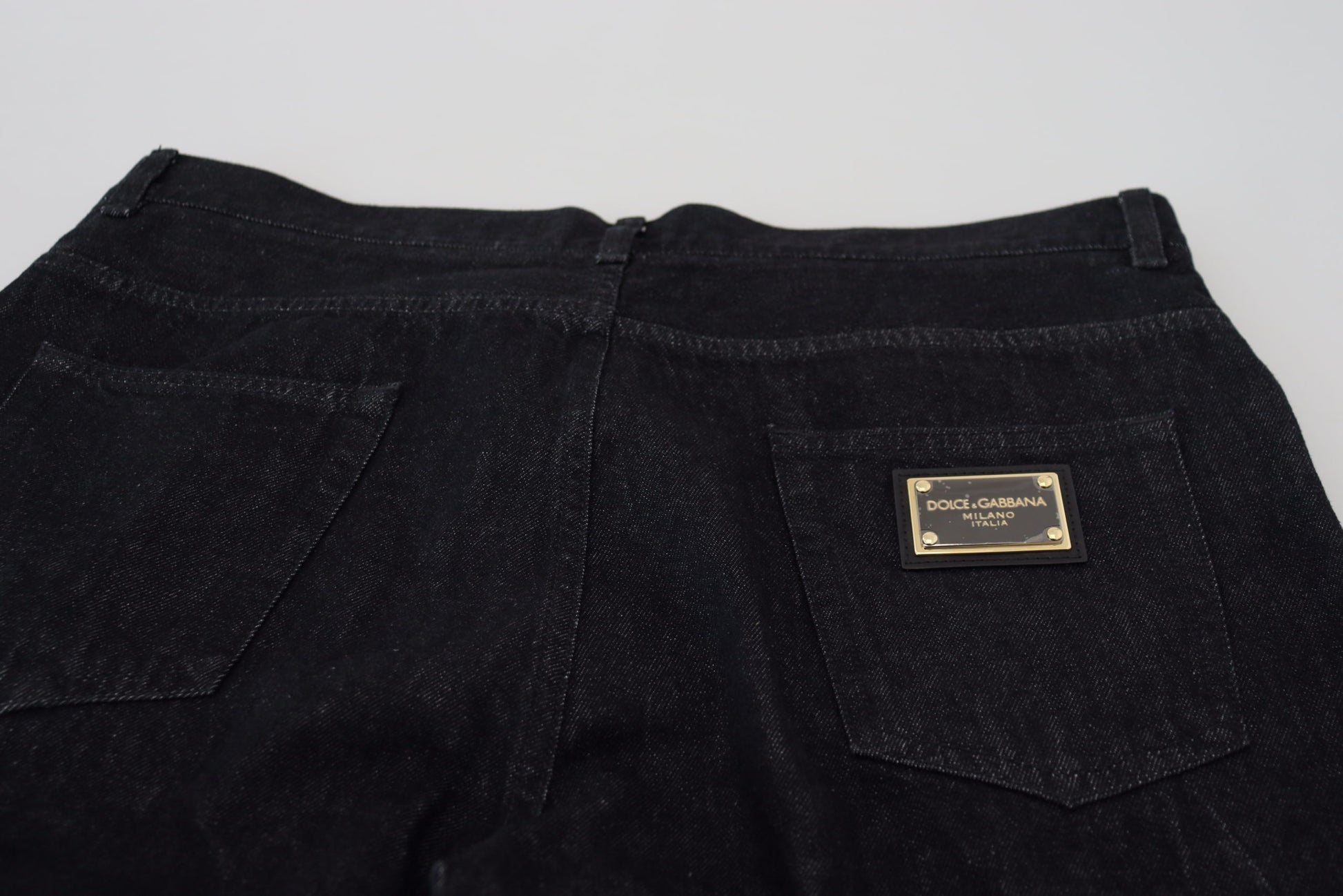 Dolce & Gabbana Black Washed Cotton Men Casual Denim Jeans Dolce & Gabbana