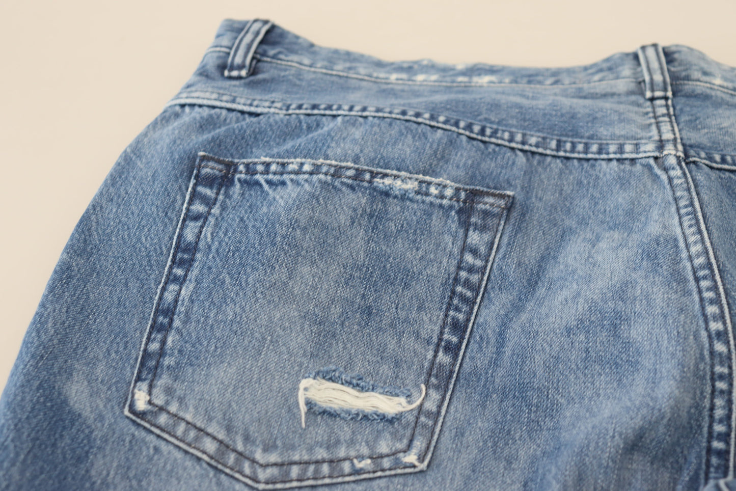 Dolce & Gabbana Blue Washed Cotton Casual Denim Jeans Dolce & Gabbana