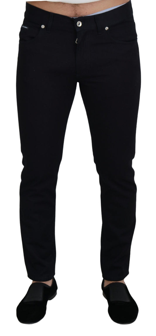 Dolce & Gabbana Black Cotton Skinny Casual Denim Jeans Dolce & Gabbana