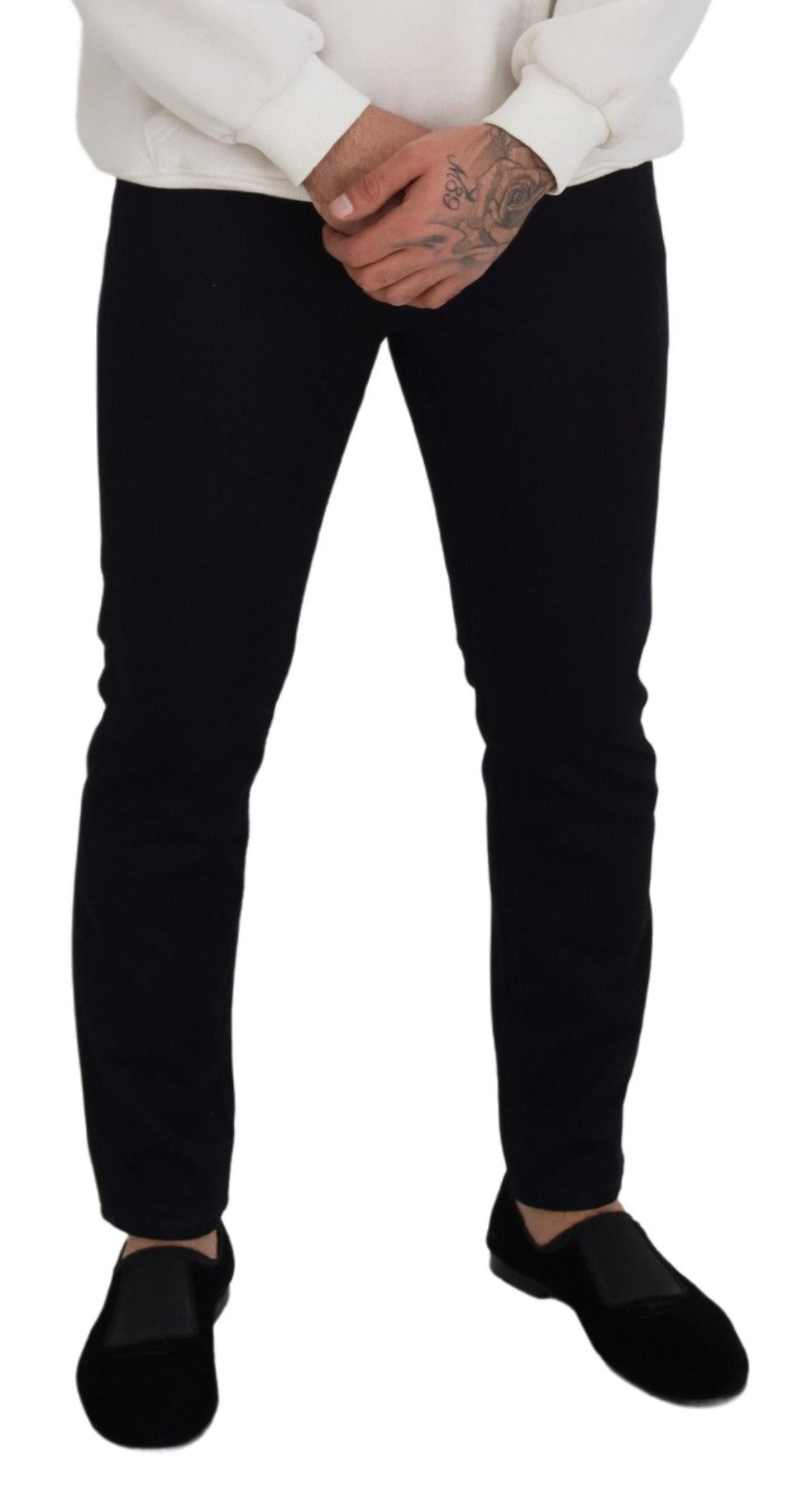 Dolce & Gabbana Black Cotton Skinny Casual Denim Jeans Dolce & Gabbana