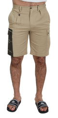 Dolce & Gabbana Beige Cotton Cargo Bermuda Shorts - Eljoys Fashion 