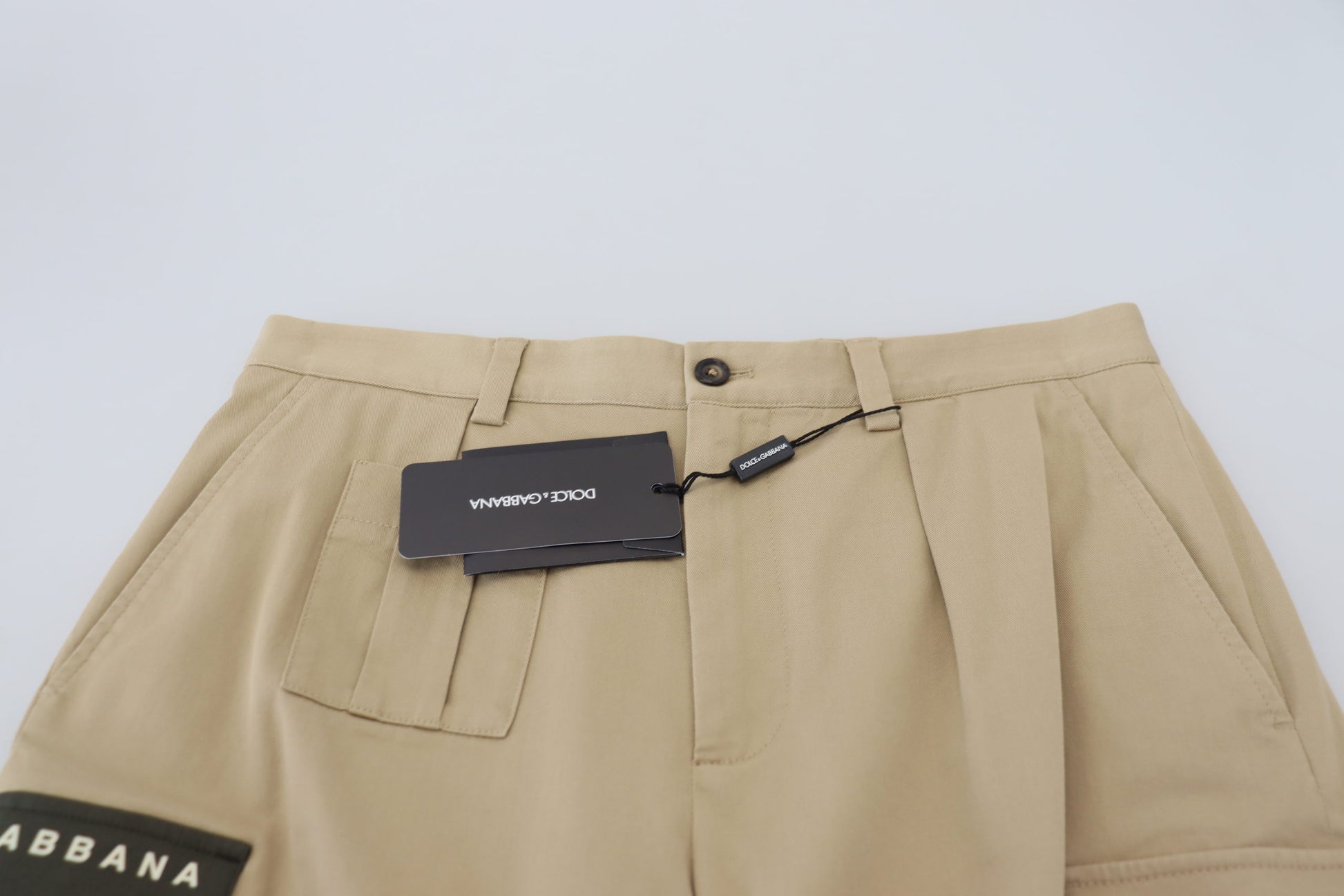 Dolce & Gabbana Beige Cotton Cargo Bermuda Shorts Dolce & Gabbana