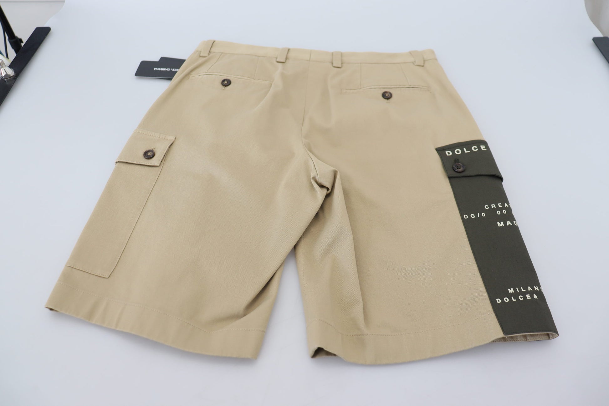 Dolce & Gabbana Beige Cotton Cargo Bermuda Shorts Dolce & Gabbana