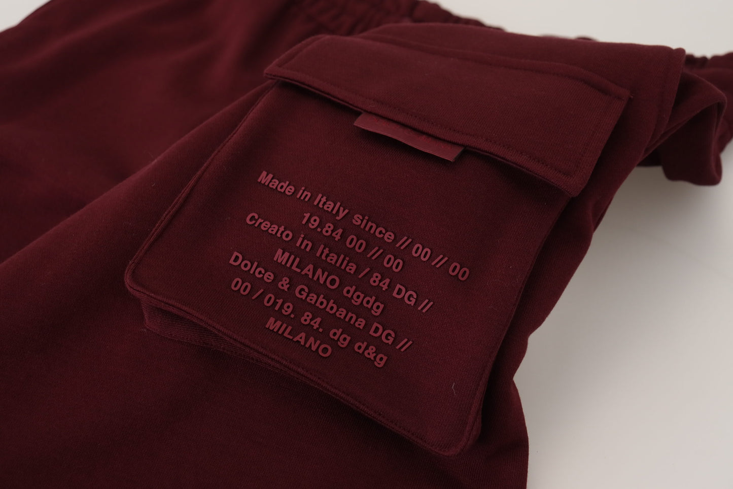 Dolce & Gabbana Maroon Bermuda Cargo Men Shorts Dolce & Gabbana