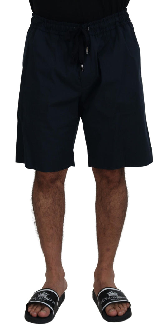 Dolce & Gabbana Blue Bermuda Mid Waist Casual Shorts Dolce & Gabbana