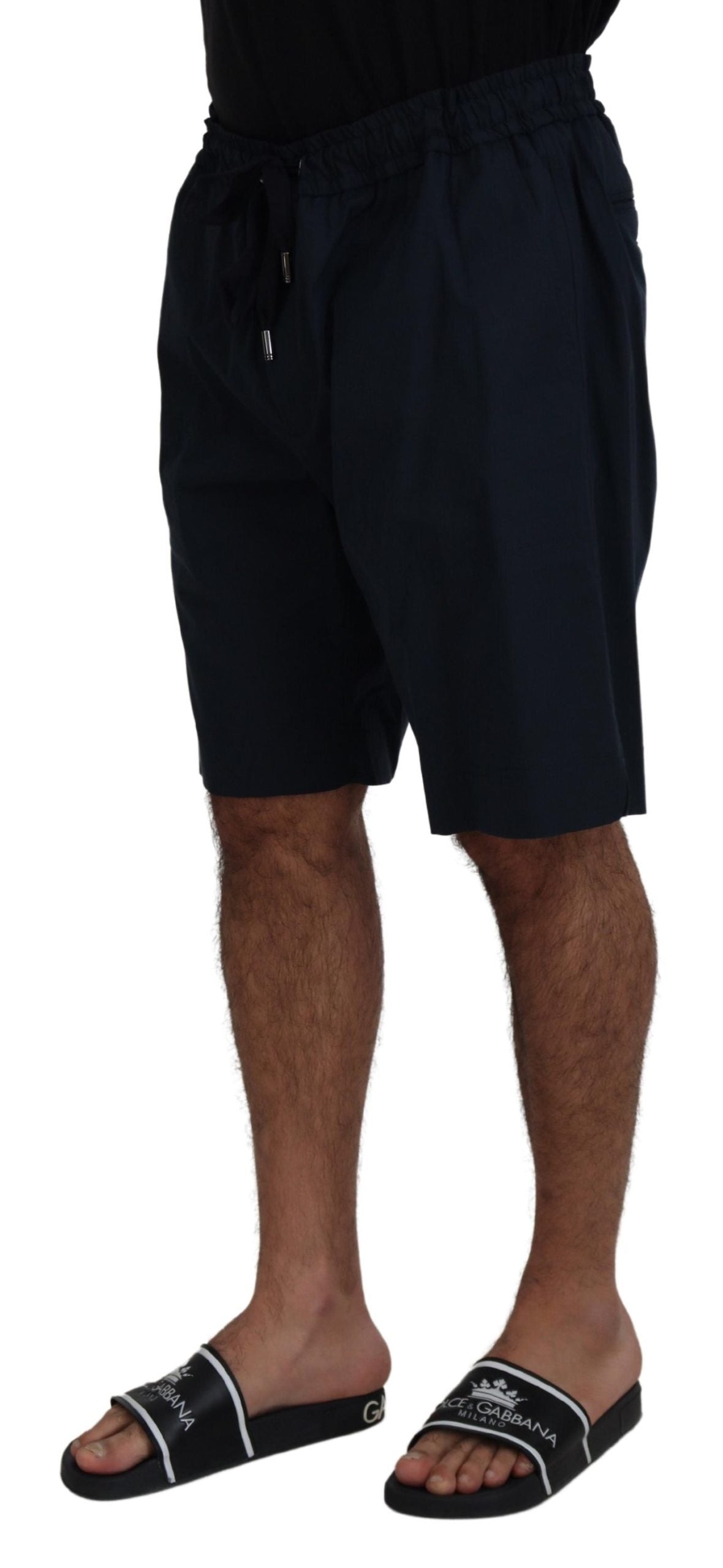 Dolce & Gabbana Blue Bermuda Mid Waist Casual Shorts Dolce & Gabbana