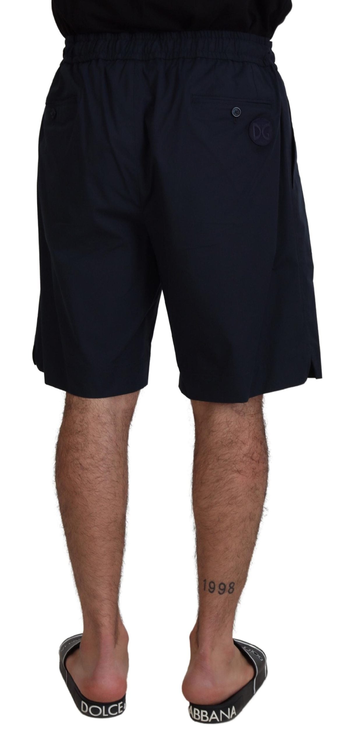 Dolce & Gabbana Blue Bermuda Mid Waist Casual Shorts Dolce & Gabbana