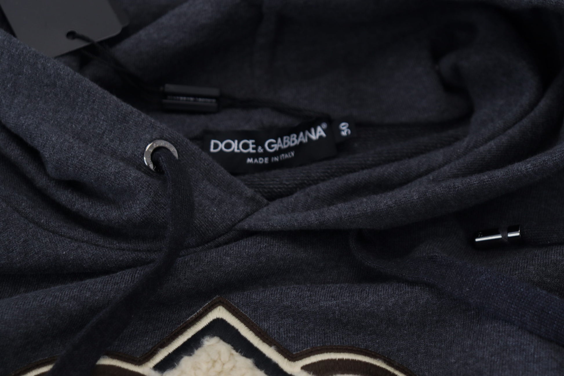 Dolce & Gabbana Gray Logo Cotton Hooded Sweatshirt Sweater Dolce & Gabbana