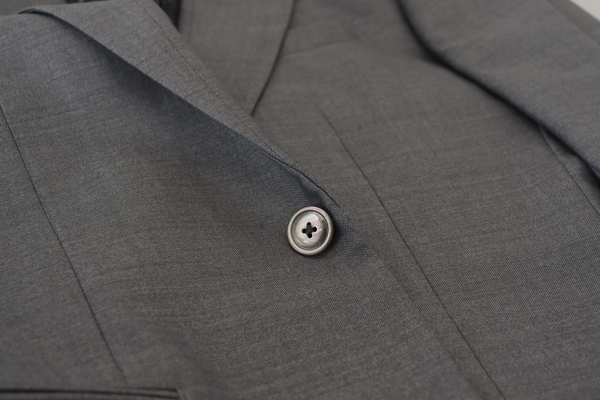 Dolce & Gabbana Gray Wool Silk Slim Fit Jacket Blazer Dolce & Gabbana