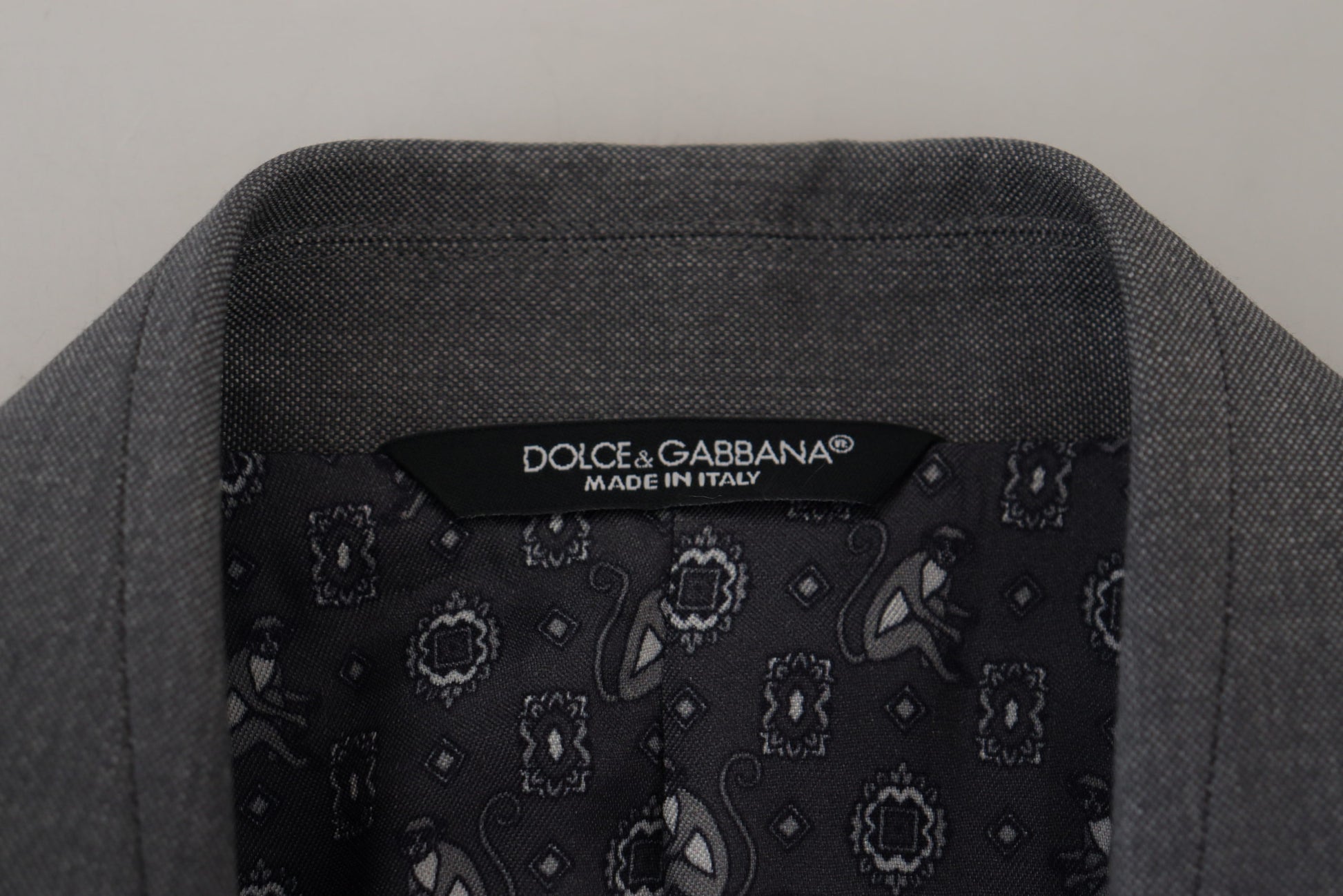 Dolce & Gabbana Gray Wool Silk Slim Fit Jacket Blazer Dolce & Gabbana