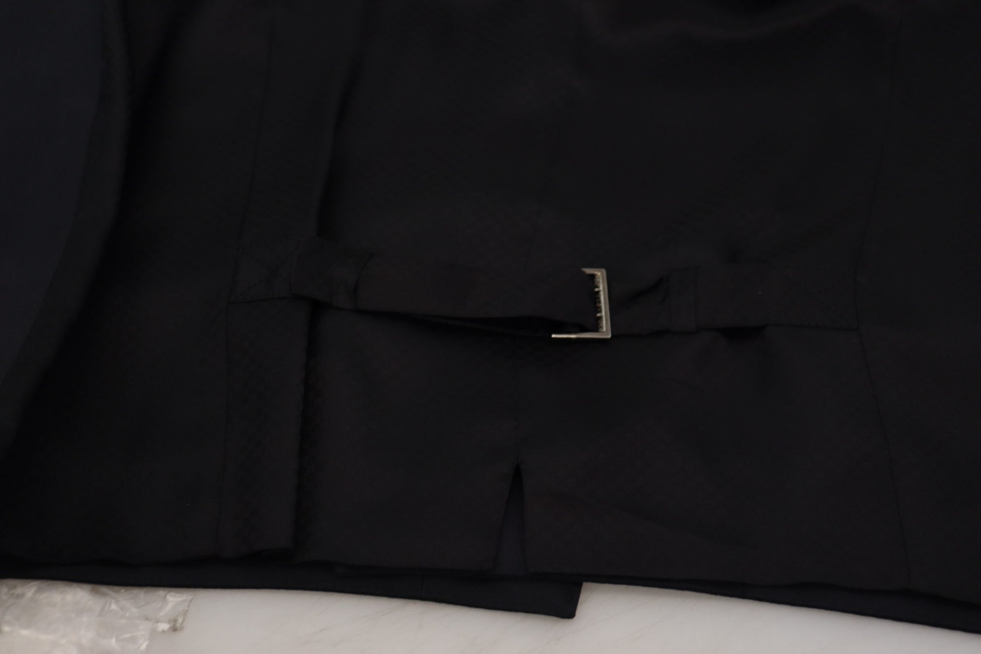 Dolce & Gabbana Black Wool Stretch Waistcoat Formal Vest Dolce & Gabbana