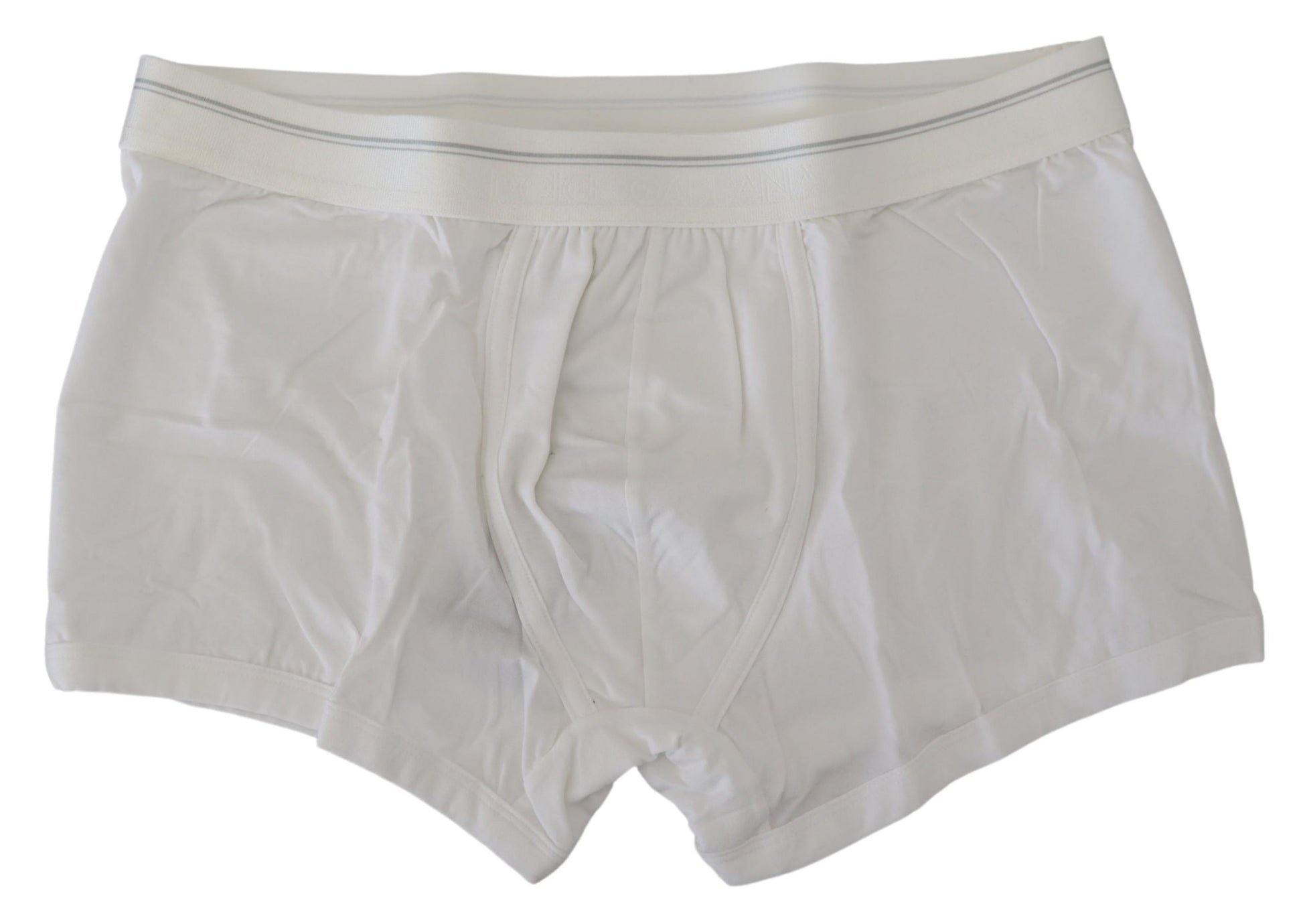 Dolce & Gabbana White Cotton Blend Regular Boxer Underwear Dolce & Gabbana