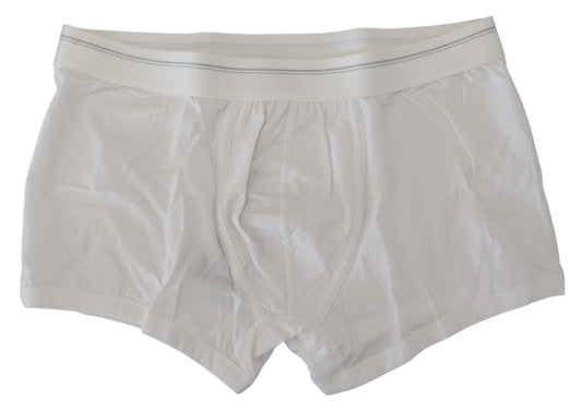 Dolce & Gabbana White Cotton Blend Regular Boxer Underwear Dolce & Gabbana