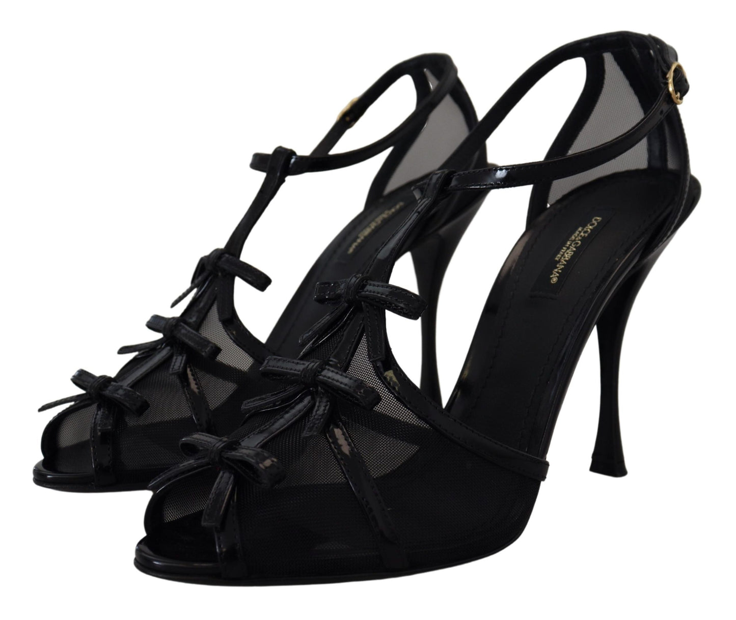 Dolce & Gabbana Black Stiletto High Heels Sandals Shoes Dolce & Gabbana