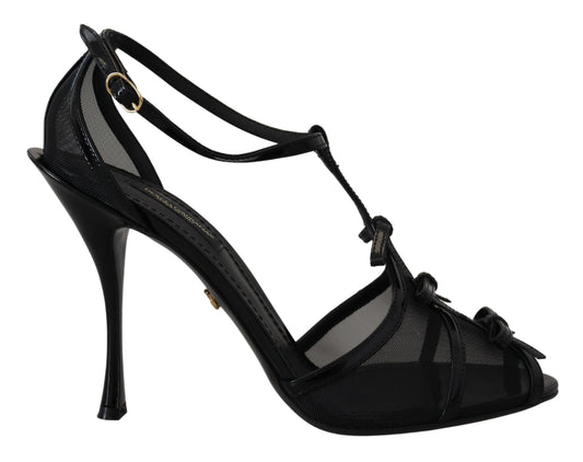 Dolce & Gabbana Black Stiletto High Heels Sandals Shoes Dolce & Gabbana