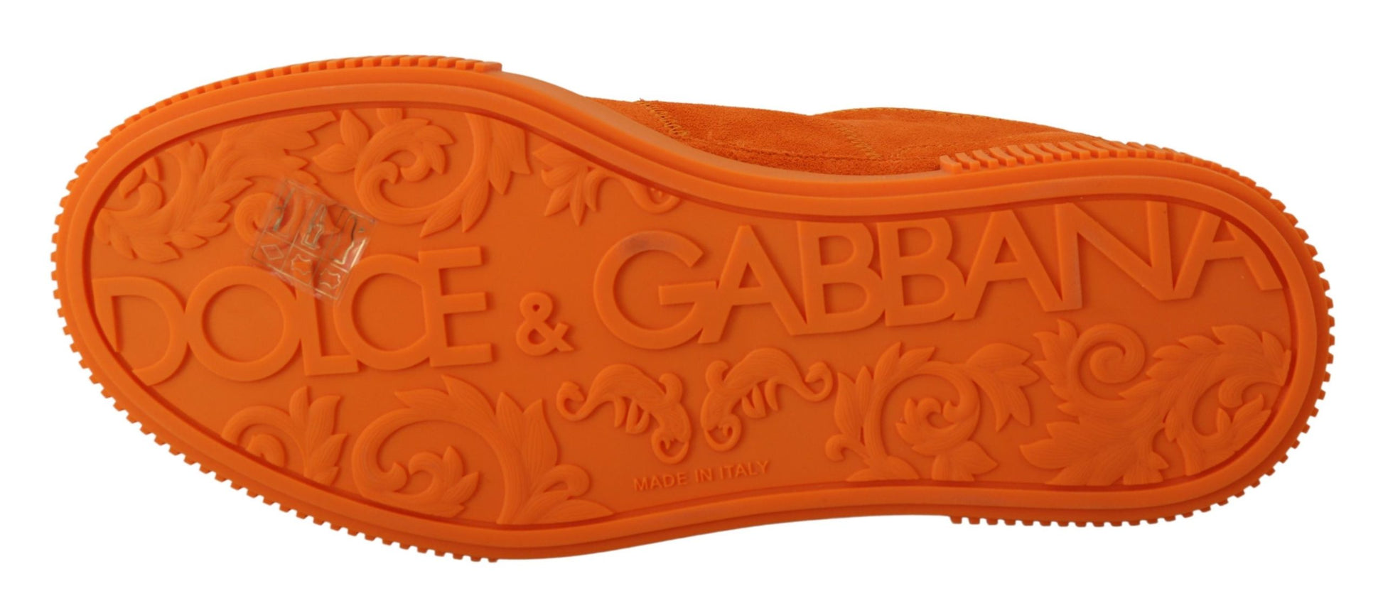 Dolce & Gabbana Orange Leather P.j. Tucker Sneakers Shoes Dolce & Gabbana