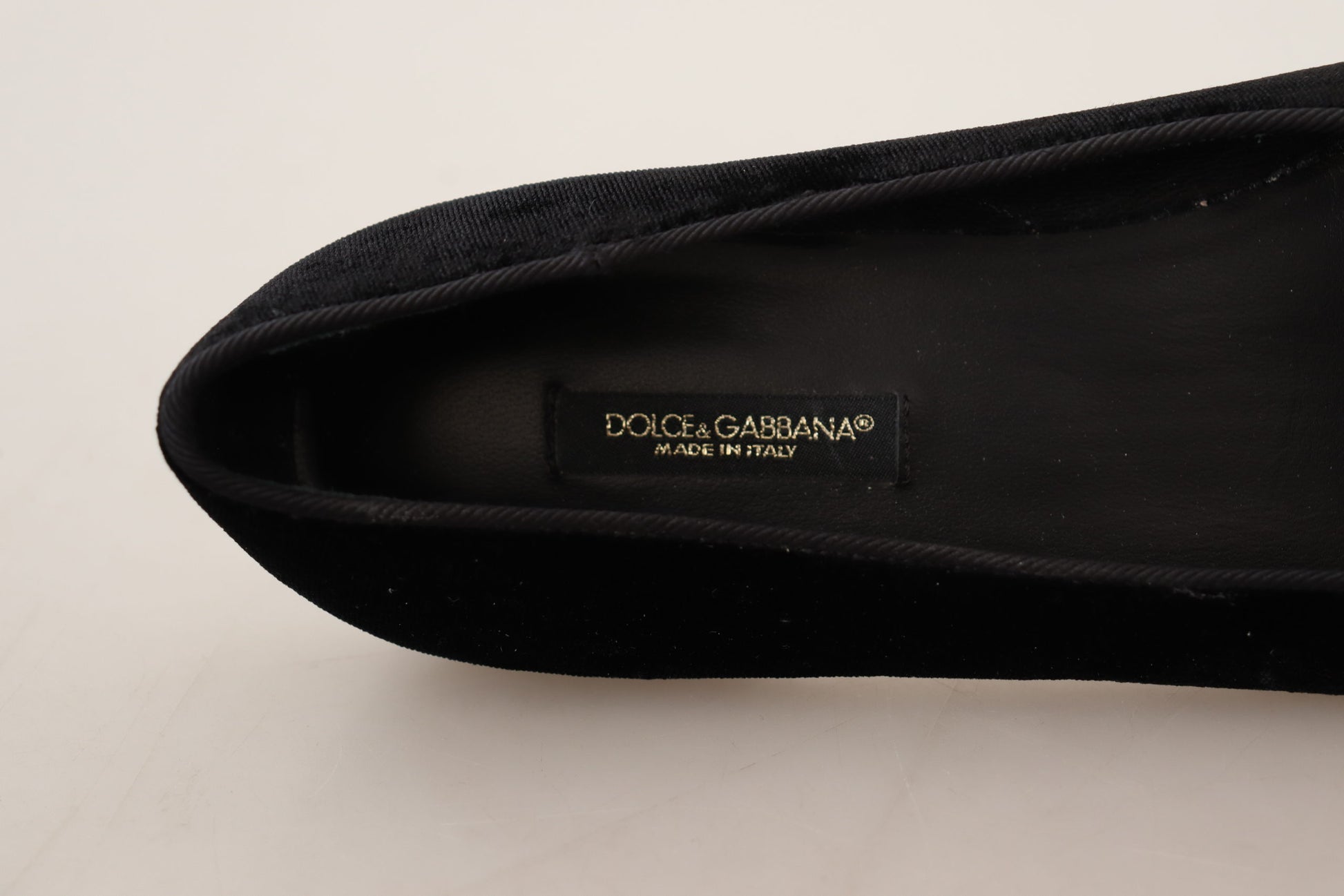 Dolce & Gabbana Black DG Sacred Heart Patch Slip On Flat Shoes Dolce & Gabbana