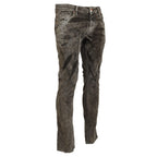 Acht Gray Washed Cotton Corduroy Slim Fit Men Jeans