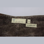Acht Gray Washed Cotton Corduroy Slim Fit Men Jeans