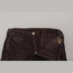 Acht Brown Cotton Straight Fit Men Casual Pants