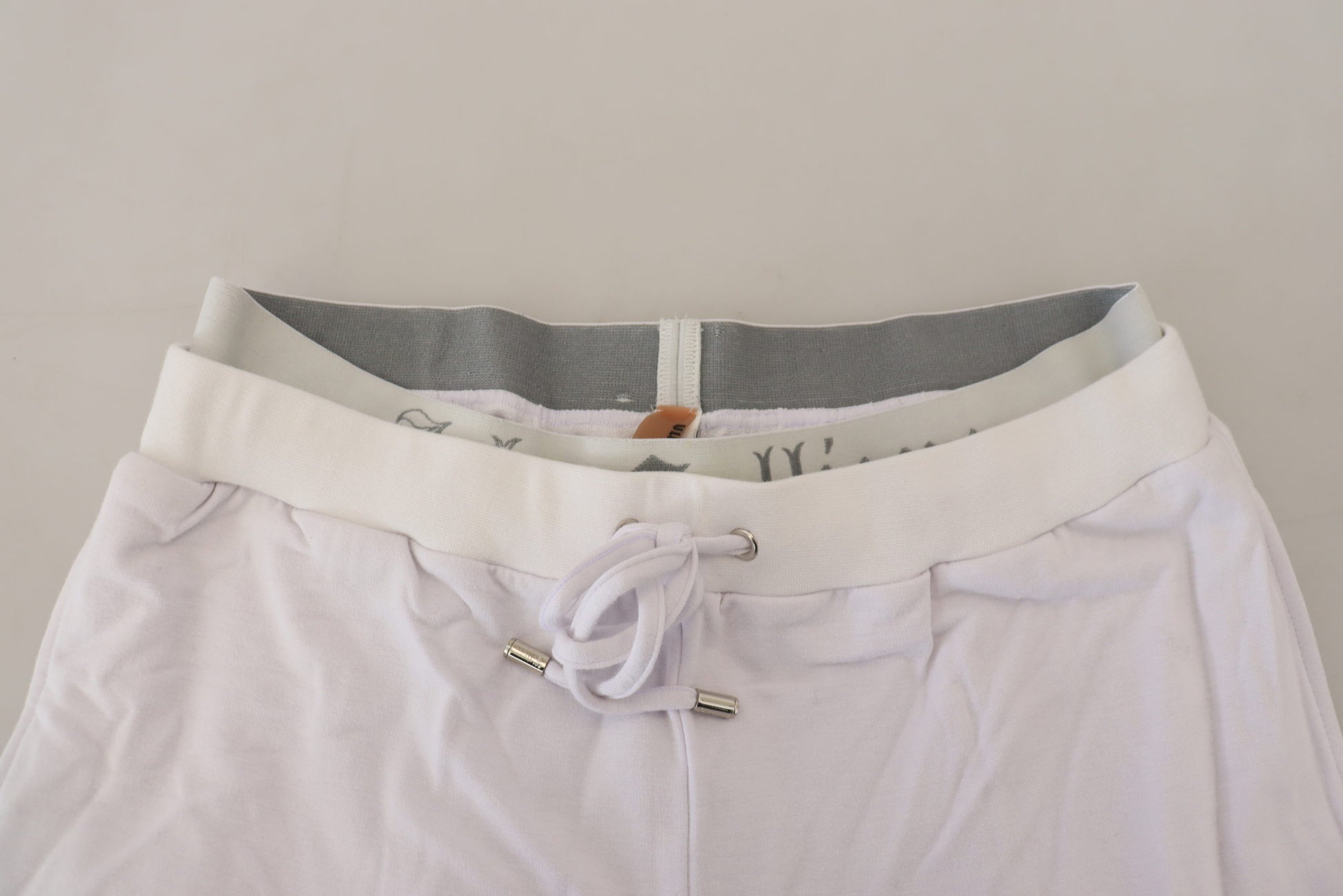 John Galliano White Cotton Logo Mens Jogger Pants John Galliano