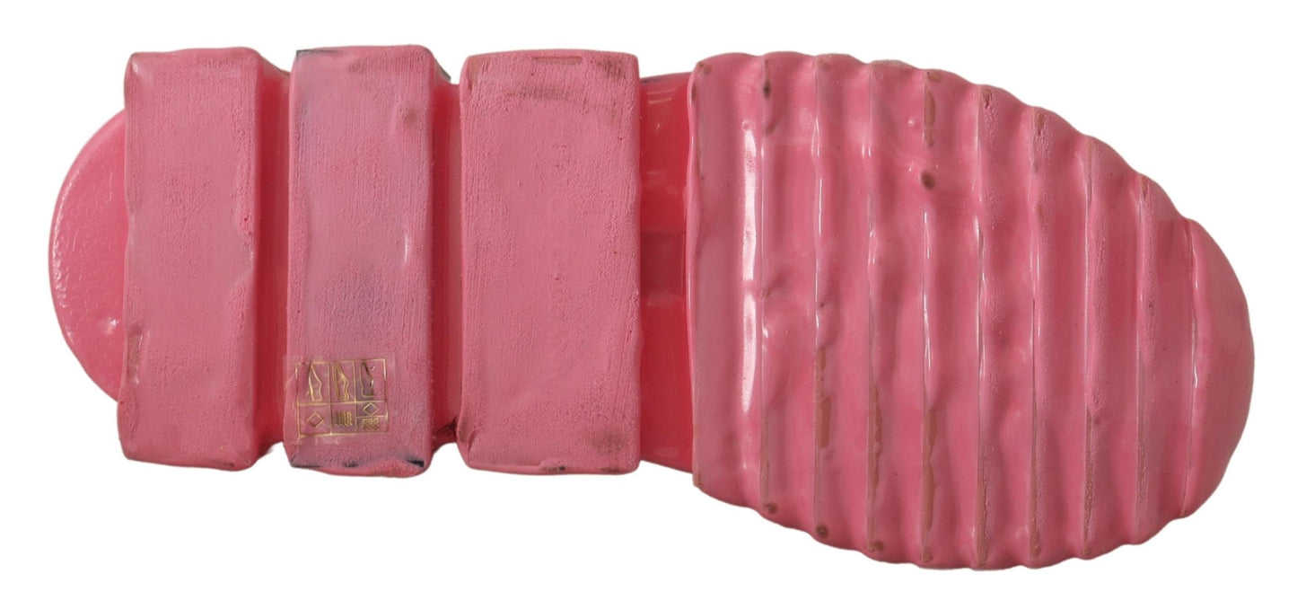 Dolce & Gabbana Pink Low Top Slip On Casual Sorrento Sneakers Dolce & Gabbana