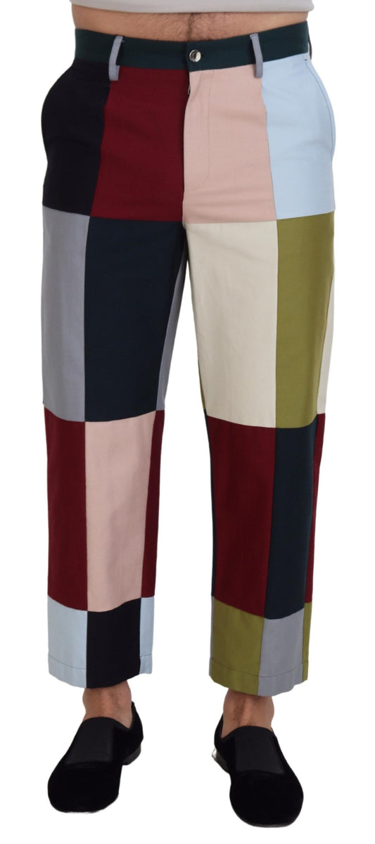 Dolce & Gabbana Multicolor Cotton Patchwork Pants Dolce & Gabbana
