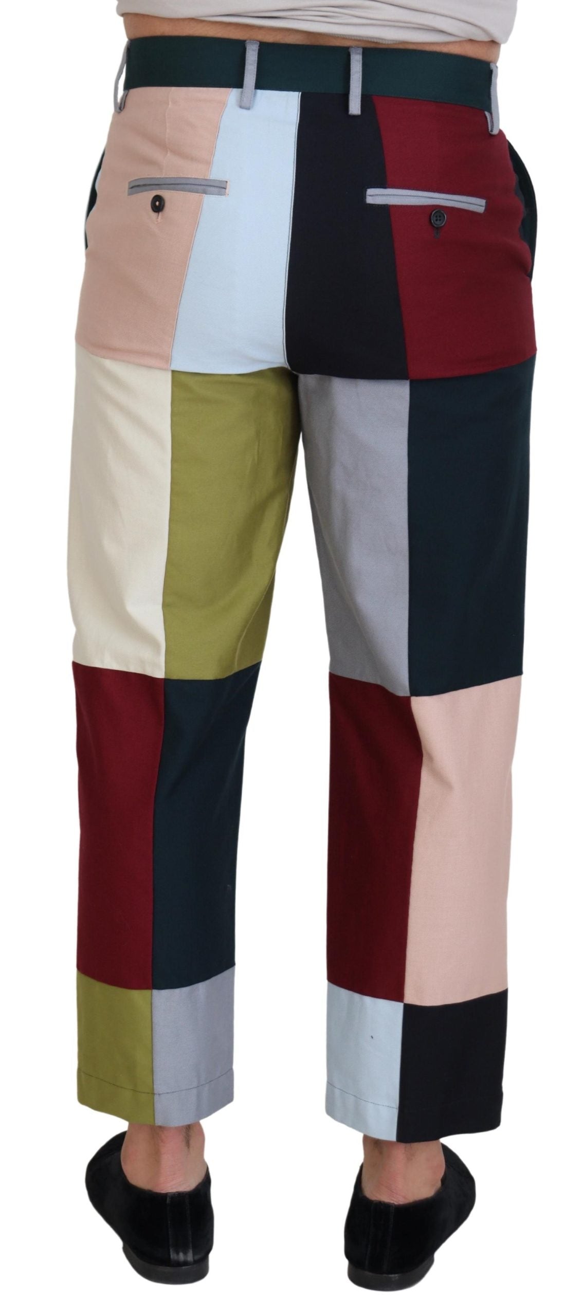 Dolce & Gabbana Multicolor Cotton Patchwork Pants Dolce & Gabbana