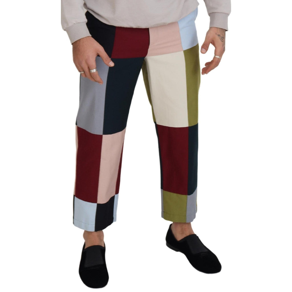 Dolce & Gabbana Multicolor Cotton Patchwork Pants