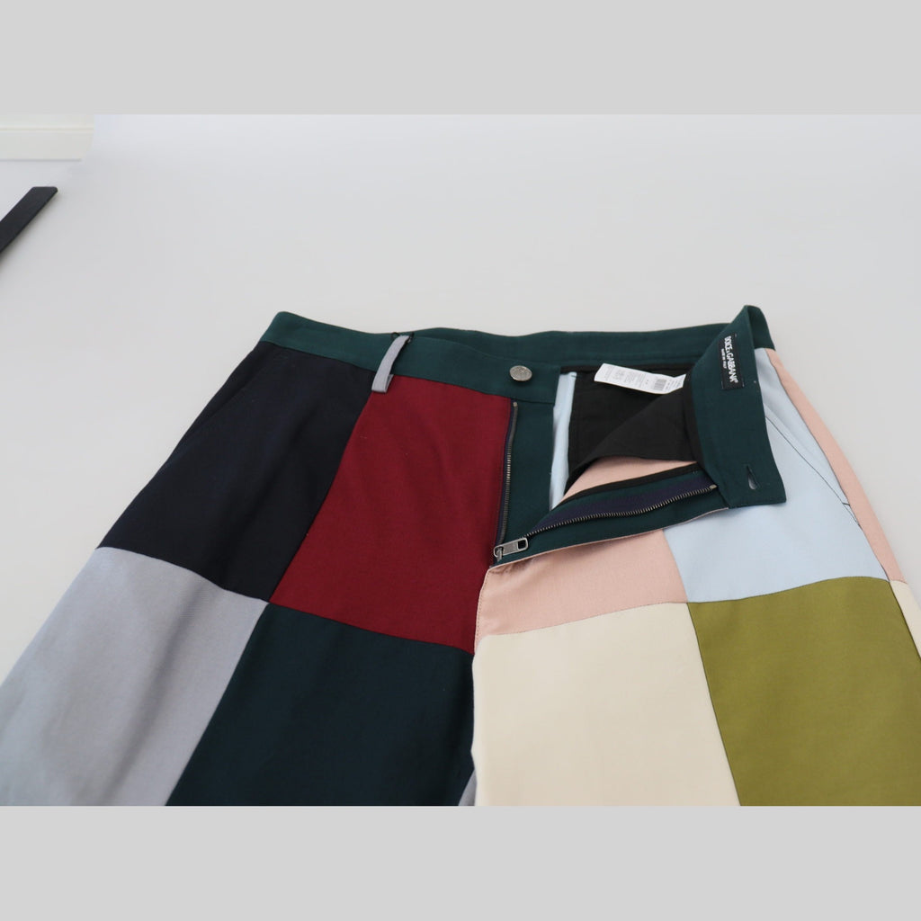 Dolce & Gabbana Multicolor Cotton Patchwork Pants
