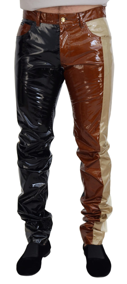 Dolce & Gabbana Multicolor Shining Slim Fit Men Denim Jeans Dolce & Gabbana