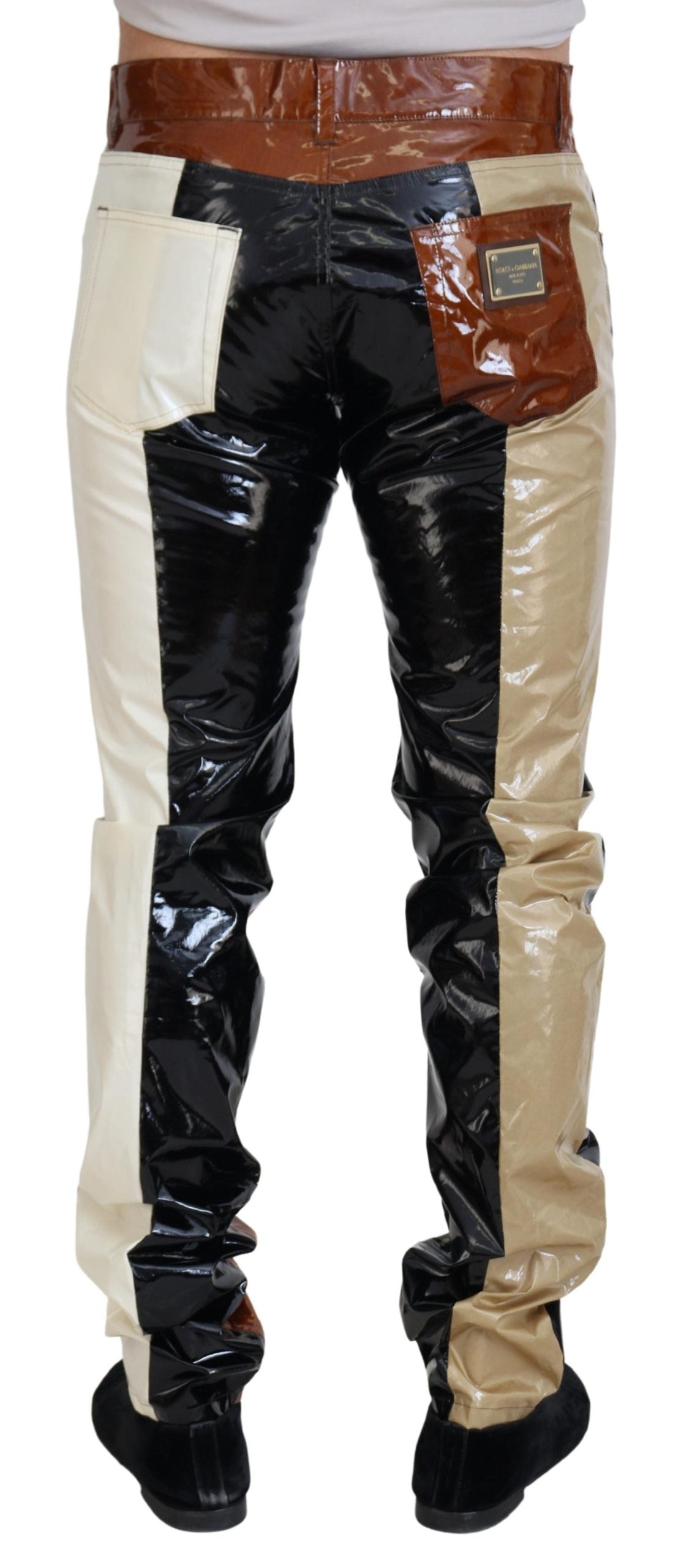 Dolce & Gabbana Multicolor Shining Slim Fit Men Denim Jeans Dolce & Gabbana