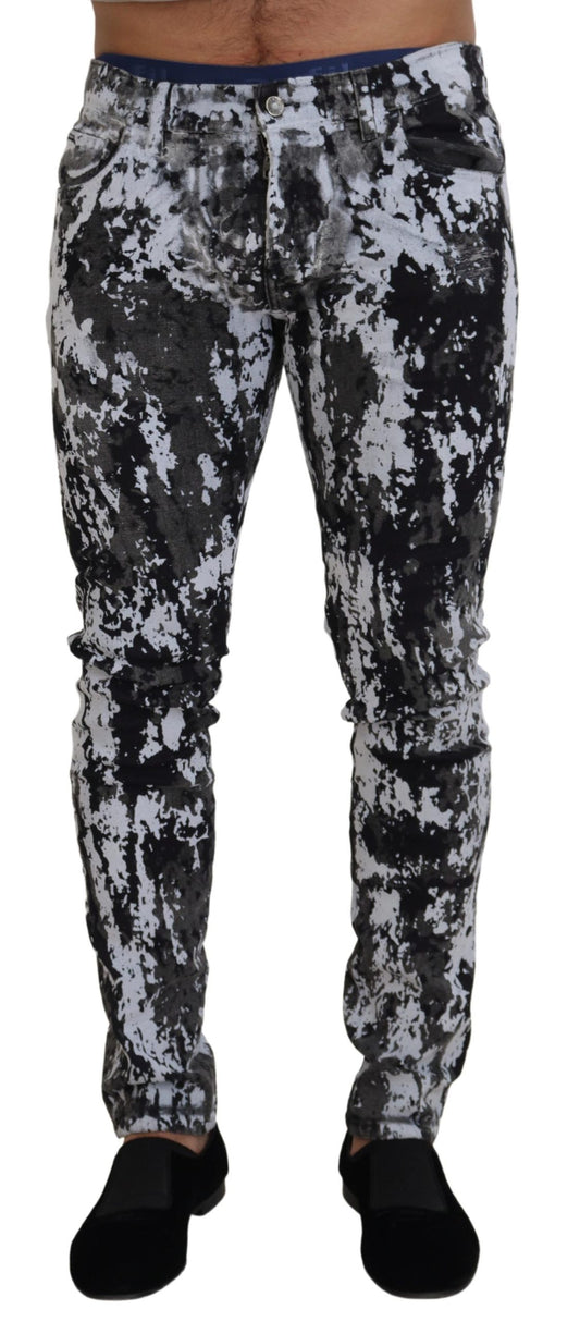 Dolce & Gabbana Multicolor Cotton Tie Dye Skinny Denim Jeans Dolce & Gabbana