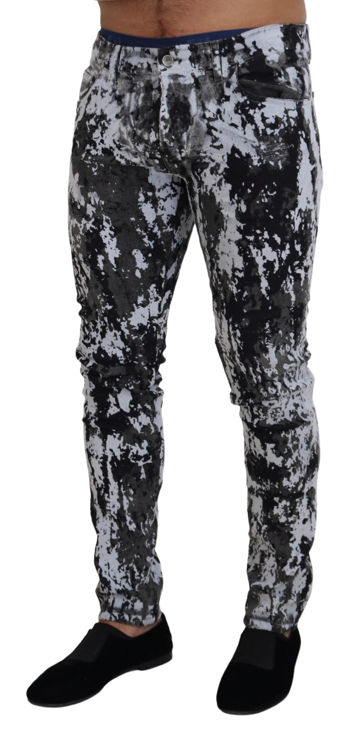 Dolce & Gabbana Multicolor Cotton Tie Dye Skinny Denim Jeans Dolce & Gabbana
