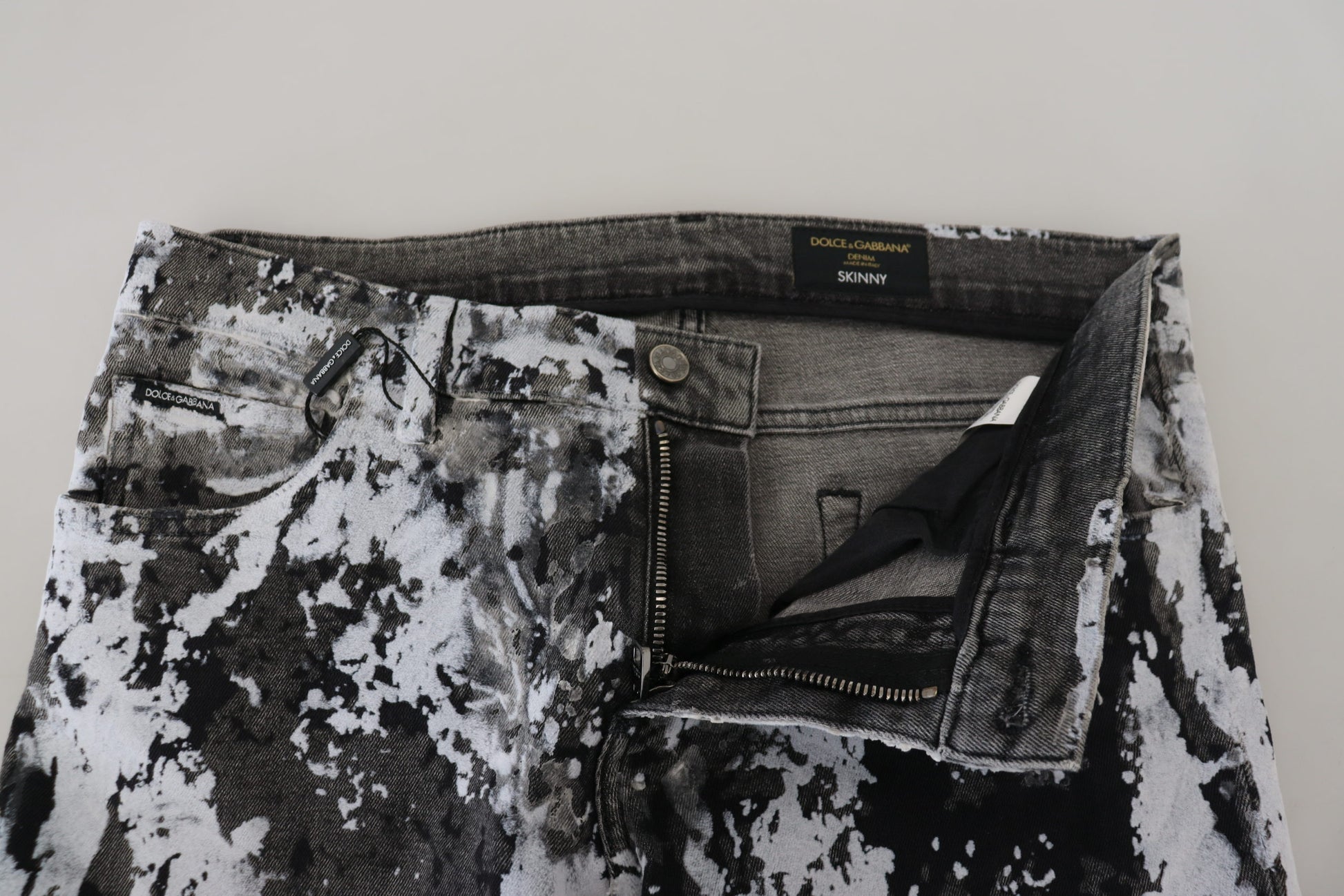 Dolce & Gabbana Multicolor Cotton Tie Dye Skinny Denim Jeans Dolce & Gabbana