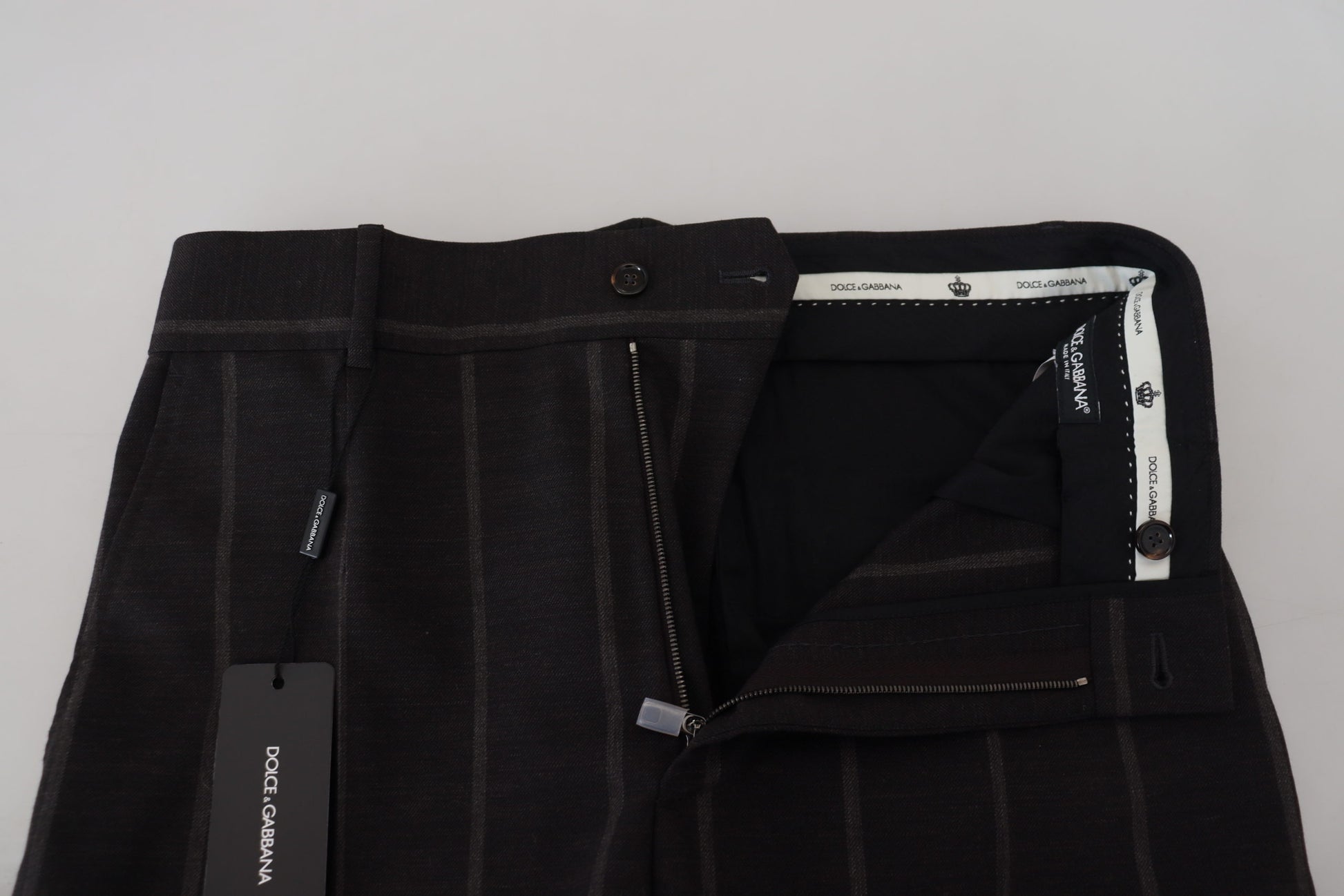 Dolce & Gabbana Black Wool Chino Formal Men Pants Dolce & Gabbana